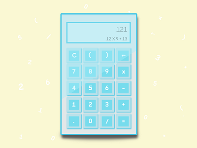 Calculator #dailyui #oo4 calculator challenge dailyui illustration ui