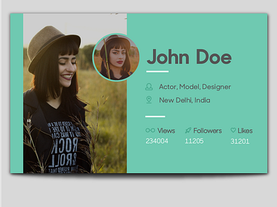 User Profile #dailyui #006 dailyui profile ui user ux