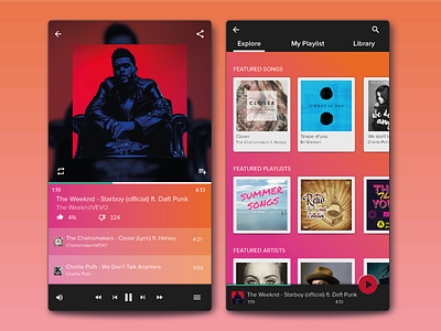 Music Player #dailyui #009