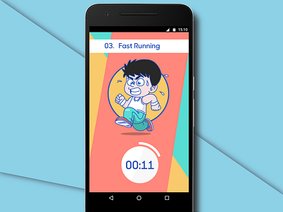 Countdown Timer #dailyui #014 app boy countdown fitness illustration running timer ui ux