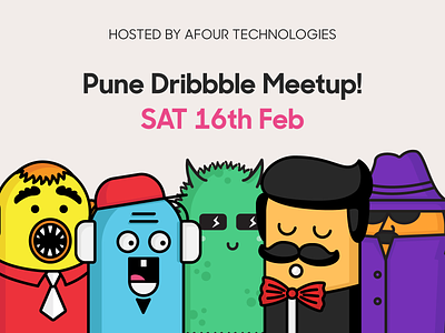 Pune Dribbble Meetup! design dribbble illustration india meetup pune