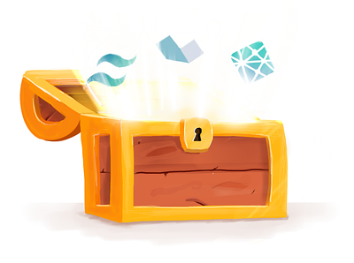 Web Development Unlocked Illustration alpine blog post gold illustration tailwind treasure treasure chest