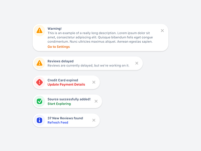 Toast Notifications Concepts by Corey Ginnivan on Dribbble