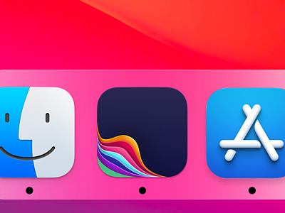App Icon WIP app big sur colours corner curl design dock icon neon page curl paper rainbow