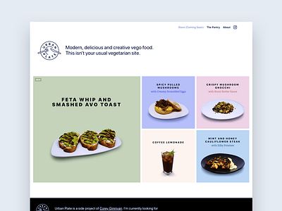 Urban Plate Landing Page