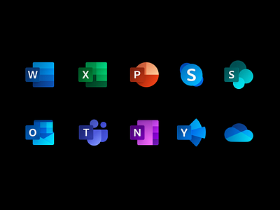 Microsoft Office Fluent Icons app design branding fluent fluent design icon icons illustration metro microsoft vector