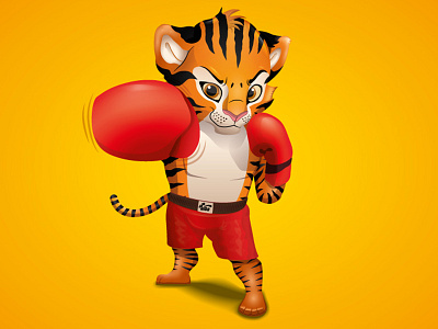 The mascot boxing championships aiba boxing champion championship cute junior mascot red tiger world young