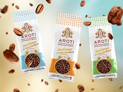 Coffee Aroti bean coffee packaging premium wake up