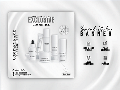 Social Media Design | Instagram Post | Banner ads banner beauty cosmetics design graphic design illustration logo mhshanto3311 photoshop social media social media post