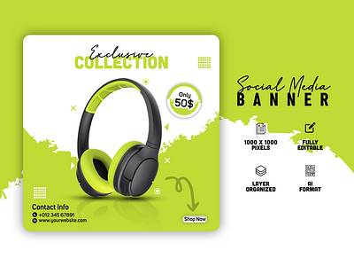 Exclusive Headphone  | SOCIAL MEDIA Banner