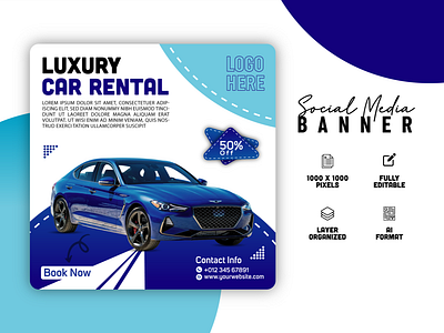 Car Ads Banner | Social Media Design | Instagram Post banner car ads car advertisement poster design facebook post graphic design illustration logo mhshanto3311 photoshop social media social media post