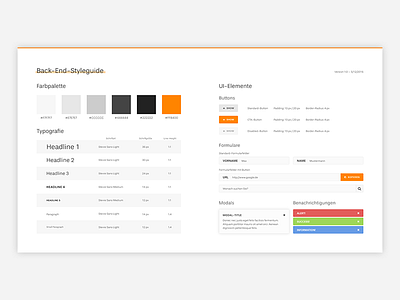 Small Back-End-Styleguide