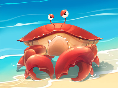 Crab 2d art game icon design illustration photoshop