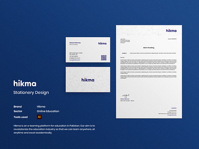 Minimal Stationery Design branding business card graphic design letterhead minimal stationery visiting card