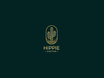 HIPPIE CACTUS cactus hippie logo vector