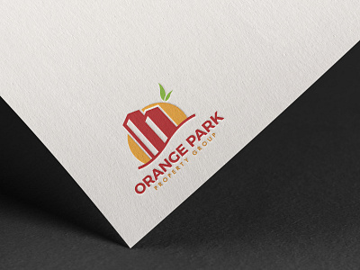 orange park logo design fruit house logo orange towers vector