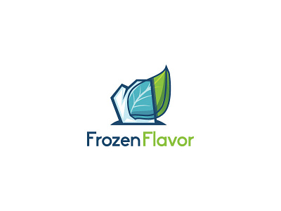 frozen leaf blue frozen green leaf logo