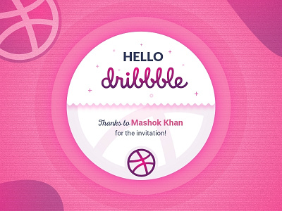 HELLO DRIBBBLE adobe xd color hello dribbble illustration pink planet