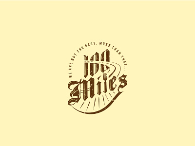 100 Miles Fast food shop Logo Concept