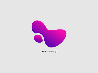 Logo abstract purple magenta