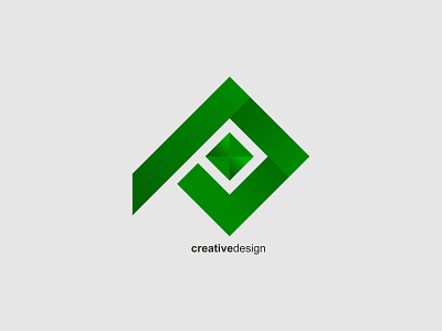 company design logo letter P square branding company corporate fresh green icon letter logo name text