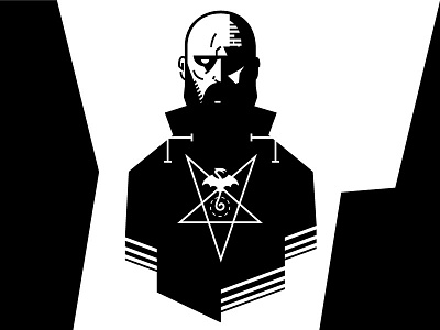 Rasputin black and white hellboy illustration rasputin vector