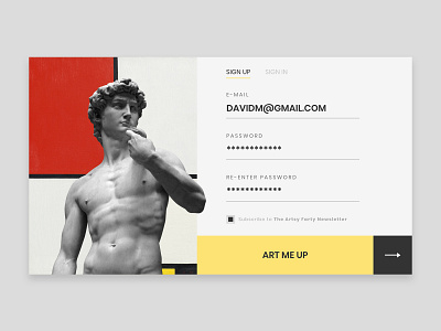 DailyUI #001 - Sign Up art dailyui design signupform