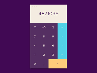 DailyUI #004 - Calculator dailyui design ui