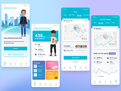 RUNNER App android app app design design health ios mobile running sports ui ux