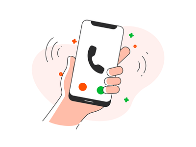 Illustration for callback form adobe illustrator calling hand illustraion phone