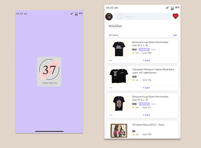 Tokotigatuju e-commerce wishlist design dress e commerce ecommerce graphic design online onlineshop shirt shop toko toko online ui uiux ux