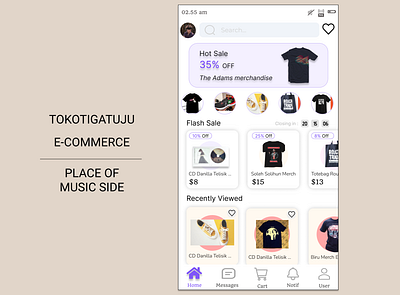 Tokotigatuju e-commerce branding e commerce graphic design music toko toko online ui uiux ux