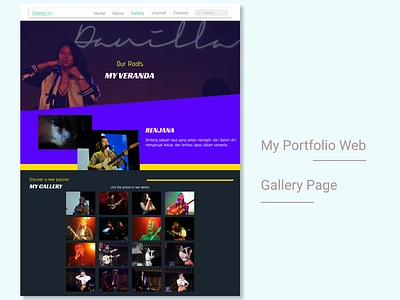 My portfolio Web "Gallery Page" branding design foto gallery gallery page gallerypage graphic design photo portfolio portfolio web ui ux web website