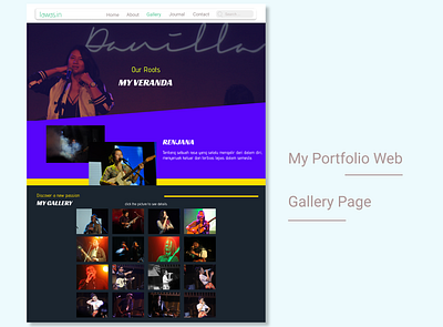 My portfolio Web "Gallery Page" branding design foto gallery gallery page gallerypage graphic design photo portfolio portfolio web ui ux web website