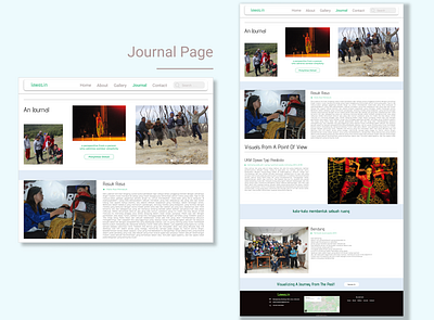 My portfolio Web "Journal Page" aplikasi application branding design graphic design illustration journal journal page photo portfoliopage portfolioweb ui uiux ux web website