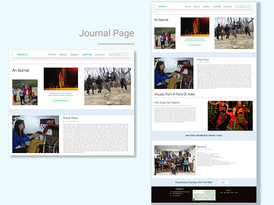 My portfolio Web "Journal Page"