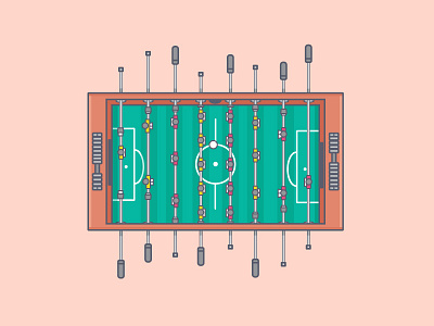 Foosball design foosball game illustration soccer sport table vector