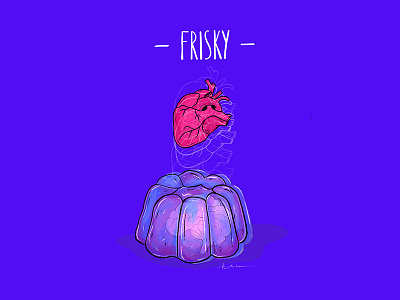 Frisky brain emotions frisky heart illustration ipad jello jelly