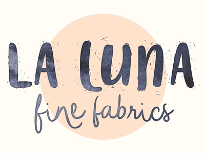 La luna branding identity indigo lettering logo logotype luna moon script typography watercolour