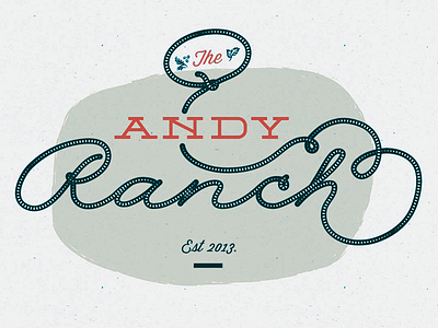 Andy Ranch branding identity lassoo lettering logo logotype loop ranch rope