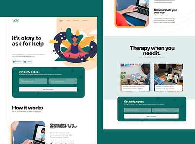 Therapy's web design mockup ui