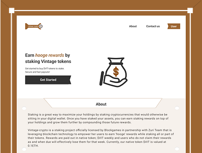 Crypto staking blockchain crypto mockup token ui web3 website