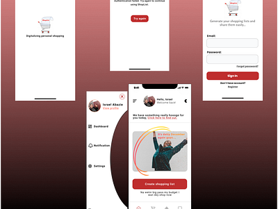 Shoplist app design design figma shopping