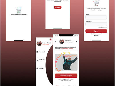 Shoplist app design