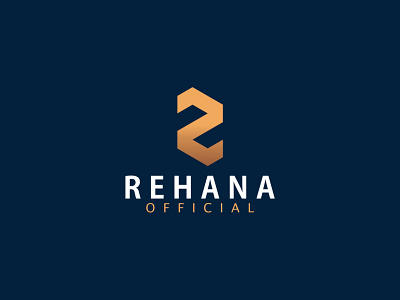 INITIALS "R" REHANA creative graphic design logo