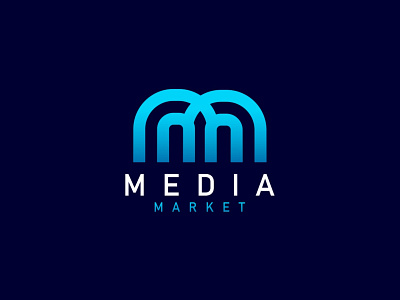 MEDIA MARKET creative logo monogram logo motion graphics