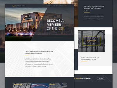 The QSi building clean modern quantity surveying responsive website