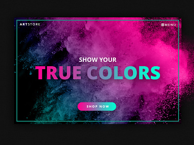 Art store art banner color ecommerce font hero homepage modern store text website