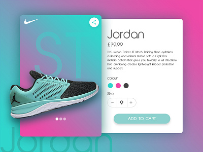Nike Product Card basketball jordan layout nike product card trainers ui web