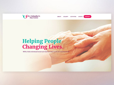 Day Centre website care clean elderly home page modern old web website